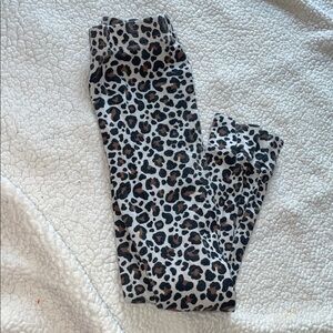 Old Navy Kids Leopard Print Leggings - Black and Brown